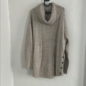 Cozy Cowl Neck Sweater in Beige